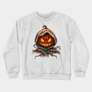 Cloaked halloween pumpkin Crewneck Sweatshirt